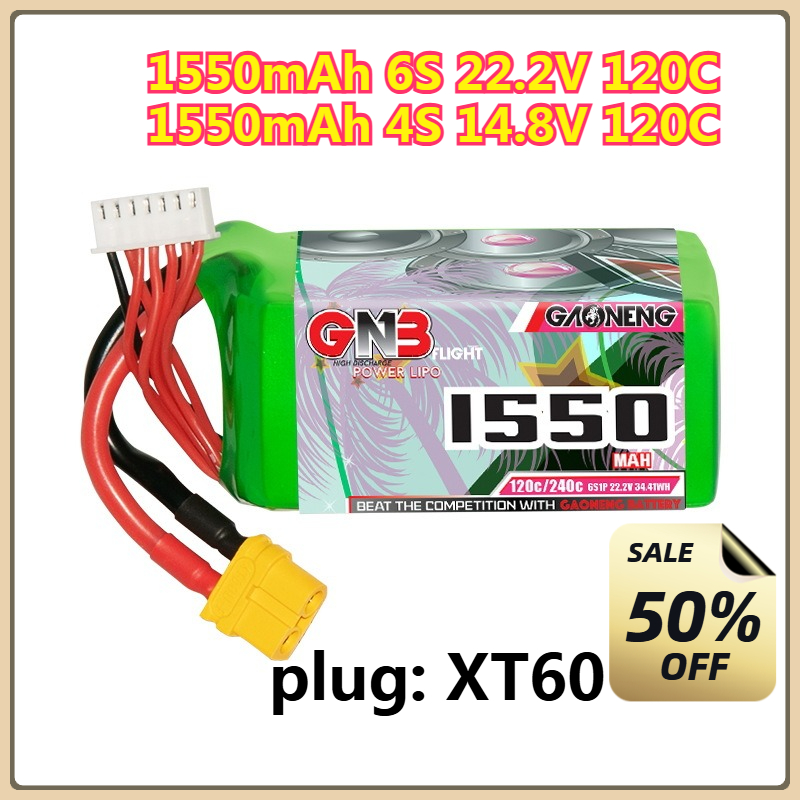 1550mAh 120C LiPo Batterij 4S  - Drone Battery 6S recensie en prijs